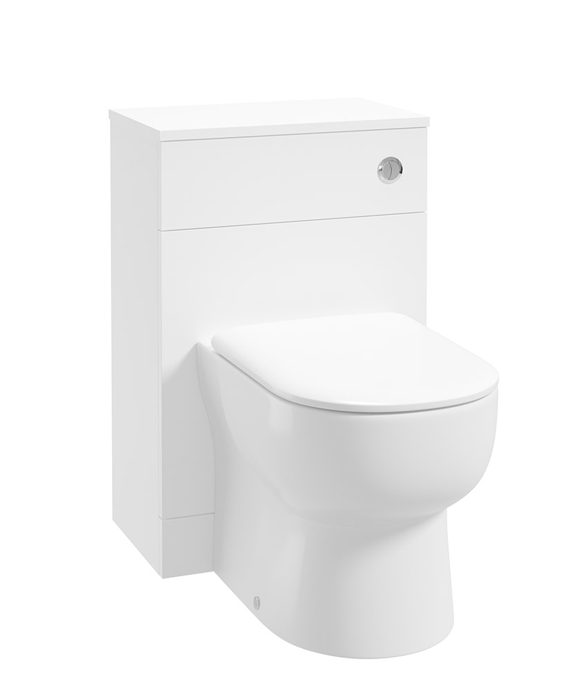 SCANDINAVIAN Matt White Back To Wall WC Unit