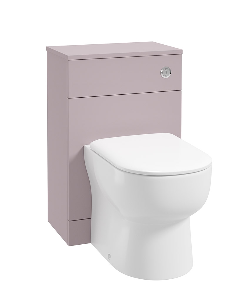 SCANDINAVIAN Matt Cashmere Pink Back To Wall WC Unit