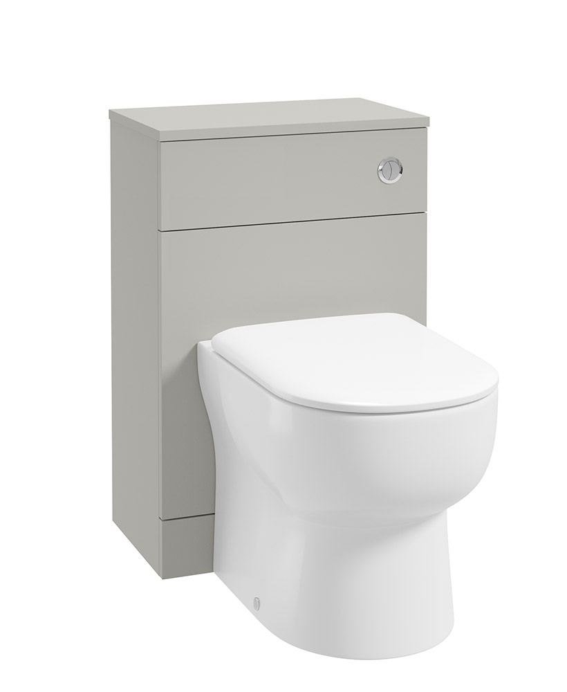 SCANDINAVIAN Matt Arctic Grey Back To Wall WC Unit