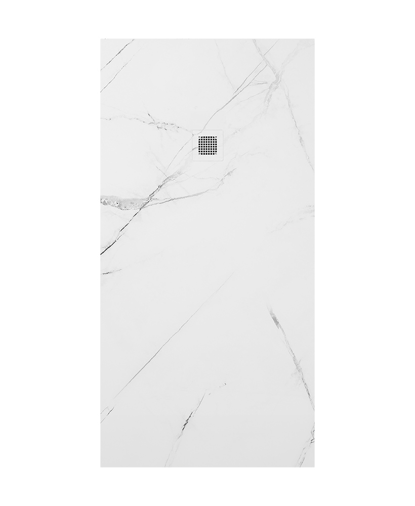 UNITY Rectangle 1800x900mm Shower Tray White Marble & Waste