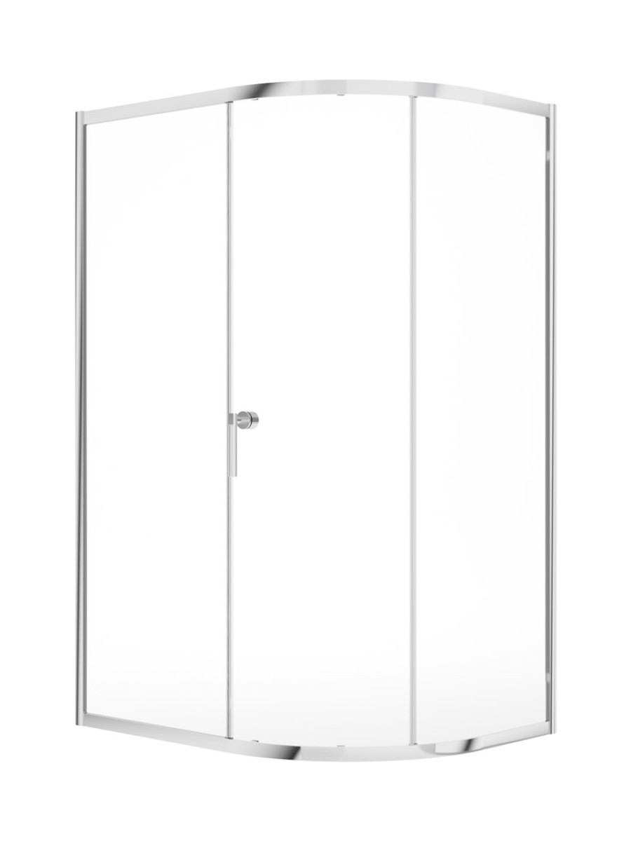 ZEBA Single Door Offset  Quadrant 1200x900mm Chrome