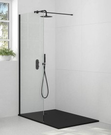 ASPECT 1200mm Wetroom Panel - Matt Black