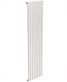 AMURA Elliptical Tube Vertical Designer Radiator 1800 x 480 Single Panel White