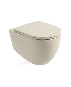 AVANTI Wall Hung Rimless WC & Seat - Ivory