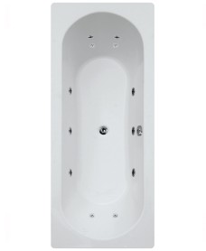 CLOVER 1800 x 800 Double Ended 12 Jet Whirlpool Bath