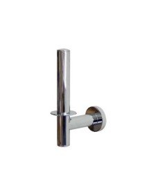 CHROME-PLATED BRASS HOLDER FOR SPARE TOILET PAPER ROLL