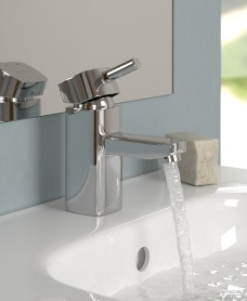 QUARTZ Cloakroom Basin Mixer with FREE Click Clack Basin Waste