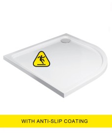 KRISTAL LOW PROFILE 1000X800 Quadrant RH Shower Tray -Anti Slip  with FREE shower waste