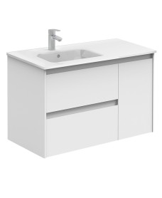 DIJON Gloss White 90 Vanity Unit and SLIM Basin