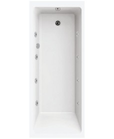 OSCAR 1700x750mm Single Ended 8 White Jet Whirlpool Bath