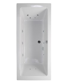 PACIFIC ENDURA Double Ended 1900x900mm 12 White Jet Bath