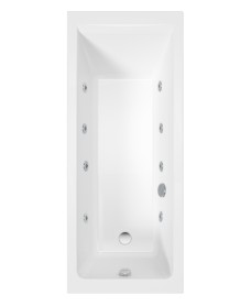 CUBO 1700x750 Single Ended 8 White Jet Bath