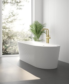 REED Fluted 1700x750mm Freestanding Bath White
