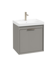 FJORD Wall Hung 50cm Two Drawer Vanity Unit Matt Khaki - Brushed Nickel Handle