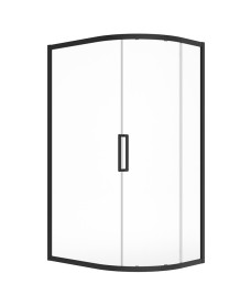 ASPECT 8mm Single Door Offset Quadrant 1000x800mm Matt Black