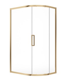 ASPECT 8mm Single Door Offset Quadrant 1000x800mm Brushed Gold