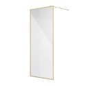 MIRAGE 900mm Brushed Gold Frame with Fluted Glass