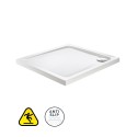 KRISTAL SECURE Square 800mm Low Profile Anti Slip Class C Shower Tray & Waste