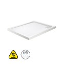 KRISTAL SECURE Rectangle 900x760mm Low Profile Anti Slip Class C Shower Tray & Waste