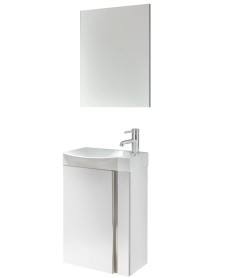 PRAGUE 45cm Gloss White Wall Hung Vanity Unit