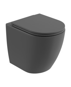 AVANTI Back To Wall Rimless WC & Seat - Charcoal Grey