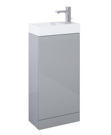 BASLE Gloss Light Grey 40cm Vanity Unit