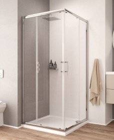 K2 900 Corner Entry Shower Enclosure - Adjustment 855 -880mm