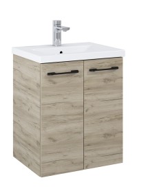 OTTO PLUS Craft Oak 50cm 2 Door Wall Hung Vanity Unit - D39cm