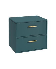 FINLAND 60cm Unit with Counter Top Gold Handle Matt Ocean Blue