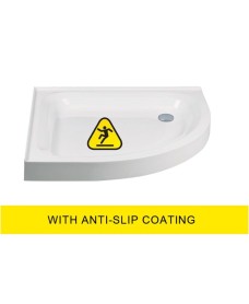 JT ULTRACAST 1000 Quadrant  Radius 550 2 Upstand Shower Tray - Anti Slip 