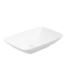 SKAL Rectangle Wash Basin 600x400 White & Waste