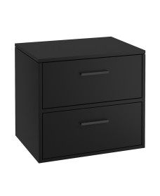 FINLAND 60cm Matt Black Countertop Vanity Unit - Matt Black Handles