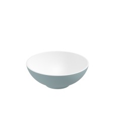 SKAL Round Wash Basin 400x150 White - Matt Coral Green & Waste