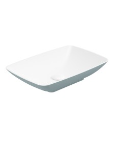 SKAL Rectangle Wash Basin 600x400  White - Matt Coral Green & Waste