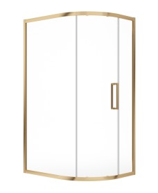 ASPECT 8mm Single Door Offset Quadrant 1000x800mm Brushed Gold