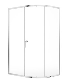 ZEBA Single Door Offset  Quadrant 1200x900mm Chrome