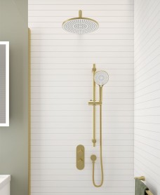 ALITA Knurled Shower Set 1 Brushed Gold  