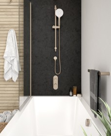 ALITA Knurled Bath Set 1 Brushed Nickel   