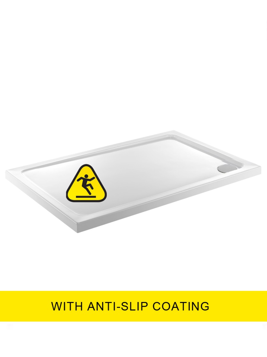 KRISTAL LOW PROFILE 1200X700 Rectangle Shower Tray -  Anti Slip  with FREE shower waste