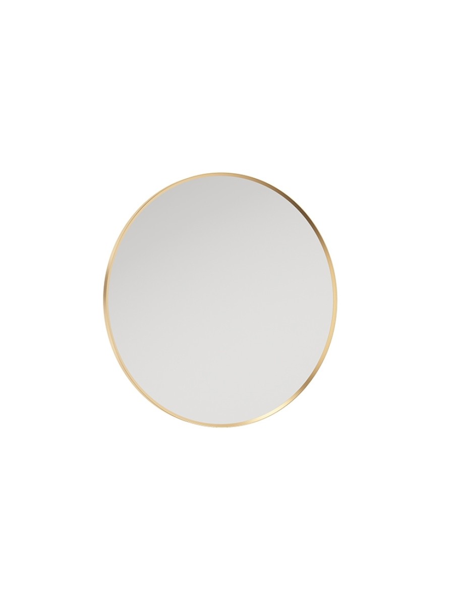 ASTRID Gold Non-illuminated Metal Frame Round 600x600mm Mirror