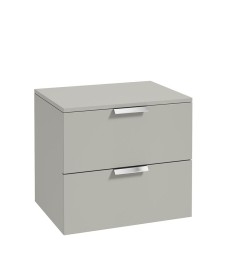 STOCKHOLM 60cm Unit with Counter Top Chrome Handle Matt Arctic Grey