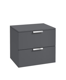 STOCKHOLM 60cm Unit with Counter Top Chrome Handle Matt Midnight Grey