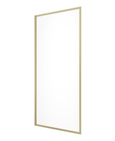 MIRAGE 800x1500mm  Brushed Gold Frame with Clear Glass Bath Screen