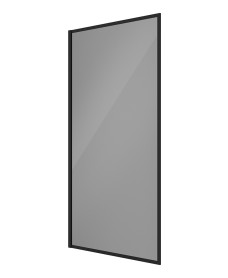 MIRAGE 800x1500mm Matt Black Frame with Smoked Glass Bath Screen