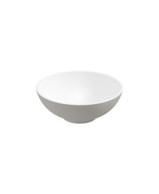 SKAL Round Wash Basin 400x150 White - Arctic Grey & Waste