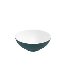 SKAL Round Wash Basin 400x150 White - Ocean Blue & Waste