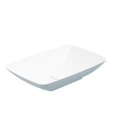 SKAL Rectangle Wash Basin 600x400  White - Morning Sky Blue Matt & Waste