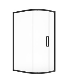 ASPECT 8mm Single Door Offset Quadrant 1200x900mm Matt Black