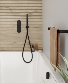 ALITA Knurled Bath Set 2 Matt Black 