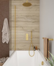 ALITA Knurled Bath Set 3 Brushed Gold  